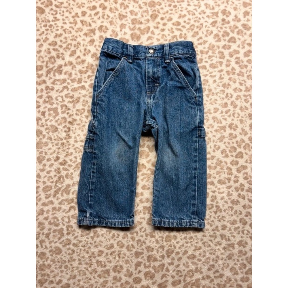 Wrangler Boy's Carpenter Jeans Size 2T – 100% Cotton Blue Denim